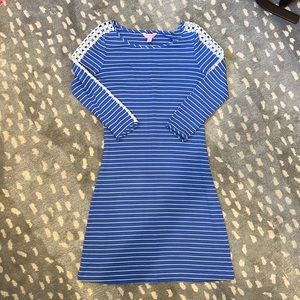 Lilly Pulitzer Marlowe Dress in Beckon Blue Breeze Stripe. Size S, EUC